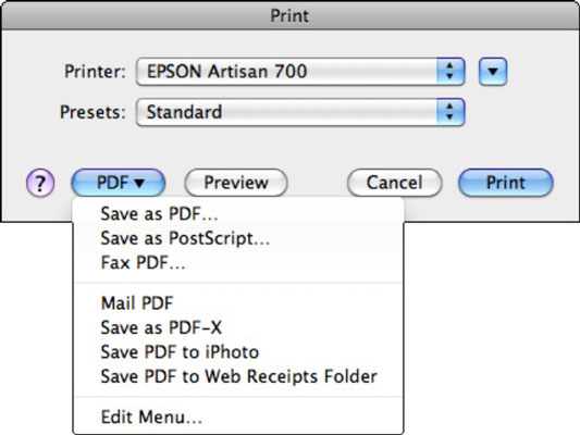 Mac的Office 2011：Word中的打印选项？