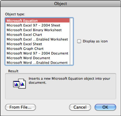 Mac的Office 2011：在Word文档中嵌入对象！